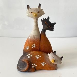 Artforum Cats Set of 3 Vintage Cat Figurines